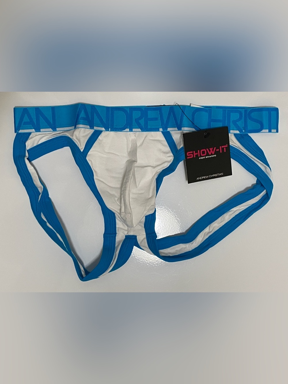 NWT! Andrew Comfort Jock w/Show-It Tech MED White